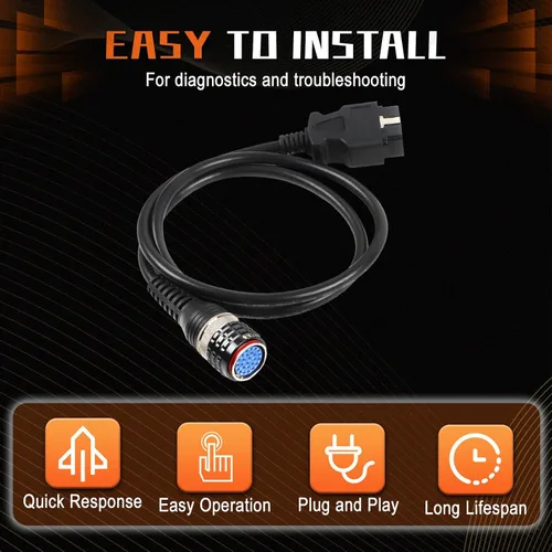 Miniatura 5 de PANGOLIN 88890302 Cable de escáner 9 pernos para Volvo 88890300 camión Diangostic Scanner Cable Truck Vehicle Spare Parts