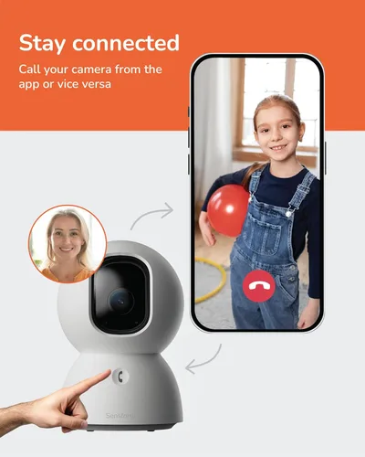 Miniatura 8 de SensForge Cámara de seguridad panorámica de 2.5K para interiores, cámara WiFi de doble banda de 360° para el hogar, detección gratuita de IA humanos