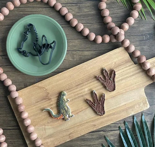 Miniatura 2 de Cortadores de galletas de dinosaurio gigante, monstruo reptil, personajes de película y huella de dinosaurio, hechos en los Estados Unidos