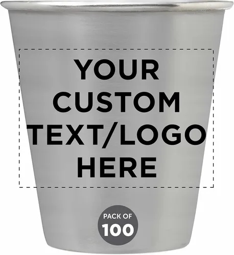 Miniatura 10 de DISCOUNT PROMOS Vasos de chupito de metal de 2.5 onzas, juego de 10, paquete a granel, ideal para bodas, cumpleaños, fiestas, acero inoxidable
