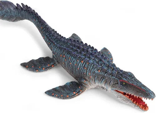 Miniatura 8 de EOIVSH Gran Figura de Juguetes de Mosasaurus, Gran Protector del Océano Mosasaurus Mordiendo a un Pterosaurio, Figura de Dinosaurio Monstruo Marino
