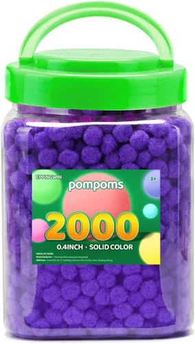 Miniatura 36 de Eppingwin 90 PCS Pompones Multicolores, Pompones Suaves de 1.5 Pulgadas para Manualidades, Colores Surtidos Pompones Grandes para Artes