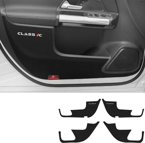 Miniatura 7 de KUNGKIC Para Benz GLA 2016-2019 - Almohadilla antipatadas para puerta de automóvil, calcomanías protectoras para interiores, accesorios de imitación