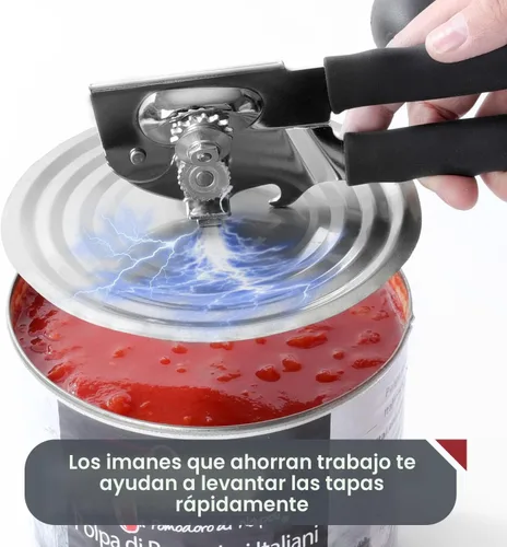 Miniatura 5 de Abridor de latas comercial, UHIYEE abridor de latas manual de mano resistente con mango extralargo cómodo, perilla de gran tamaño, abridor de latas