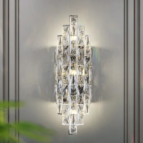Modernos apliques de pared cromados de cristal, lámparas de pared, lámpara de pared interior, lámparas de montaje en pared para sala de estar,