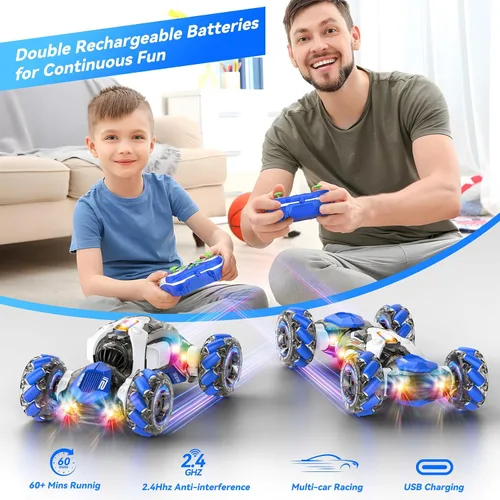 Miniatura 6 de Nicella Auto a control remoto, juguetes de control remoto, regalos para niños y niñas de 6, 7, 8, 9, 10, 11, 12 años, rotación de 360°, 4WD