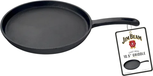 Miniatura 8 de Jim Beam Sartén de hierro fundido pre-sazonado de 10.5 pulgadas para parrilla, gas, horno, eléctrico, inducción y vidrio, negro