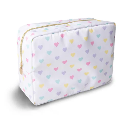Miniatura 77 de Estuche pequeño para lápices y maquillaje para bolso, lindo estuche de lápices, bolsa de pinceles de maquillaje de nylon con cremallera, estuche