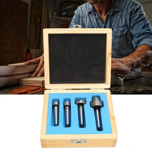 Miniatura 4 de 4pcs MT1 Torno de madera Live Center Drive Spur Cup Herramientas de torneado para carpintería con caja de madera (MT1)