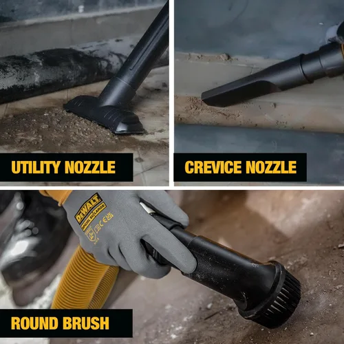 Miniatura 7 de DEWALT Aspiradora Stealthsonic de 5 galones y 4 HP DXV05P-QTB con 6 bolsas de polvo, aspiradora ultra silenciosa de polietileno con potente succión
