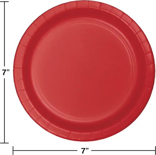 Miniatura 2 de Creative Converting Paquete económico de 75 platos de postre de papel, rojo clásico