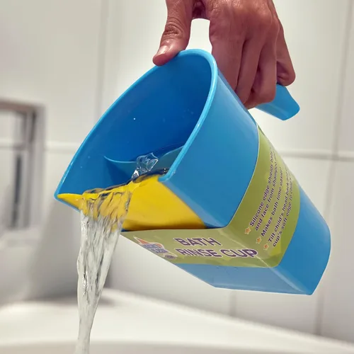 Miniatura 5 de Mighty Clean Baby Taza de enjuague de champú Cubo de enjuague de baño para bebés para lavar el cabello y lavar el champú protegiendo los ojos
