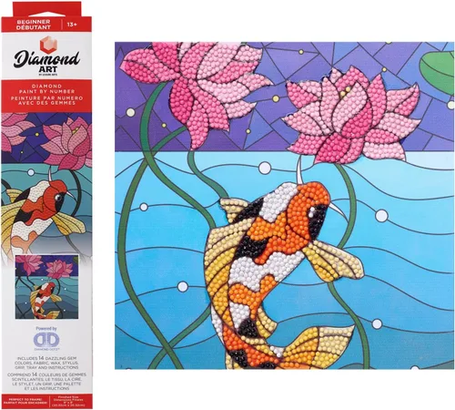 Miniatura 9 de DIAMOND ART BY LEISURE ARTS Kits de pintura de diamantes para adultos, abeja principiante de 8 x 8 pulgadas