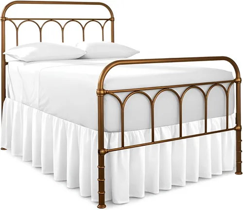 Miniatura 8 de Expertise Falda de cama de ajuste a medida, sin arrugas, con volantes para polvo, 100% microfibra, con esquinas divididas y volantes, falda de cama