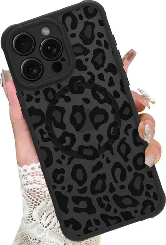 Miniatura 52 de KANGHAR - Funda para iPhone 11 [Compatible con Magsafe] Patrón estampado de leopardo Lindo guepardo Funda protectora magnética para niñas, mujeres