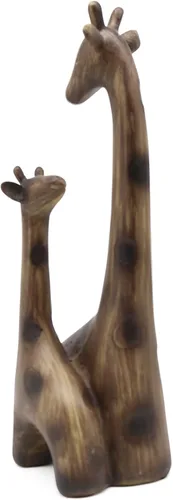 Miniatura 3 de Lukitas Estatua y escultura de jirafas, figura de jirafa para mamá y bebé, adornos decorativos creativos de escritorio, resina de 11 pulgadas