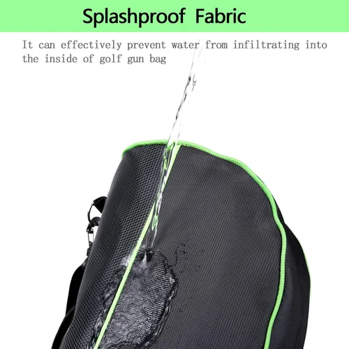 Miniatura 7 de Estuche de viaje para palos de golf, bolsa plegable con base dura, para práctica de campo de práctica, ligera, bolsa de transporte para 7 clubes