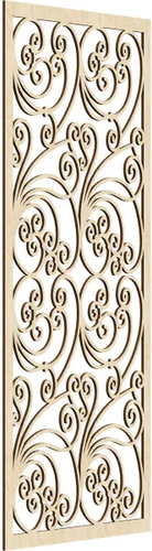 Miniatura 144 de 9 3/8"W x 24 3/8"H x 1/4"T Marilla Decorativos Paneles de Pared de Madera Calado, Abedul