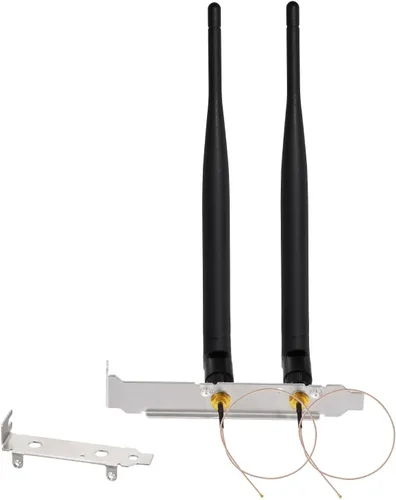 Miniatura 6 de Bingfu Antena WiFi de doble banda 2.4GHz 5.8GHz 6dBi RP-SMA + cable de coleta de 7.87 pulgadas + cubierta de ranura para enrutador WiFi inalámbrico