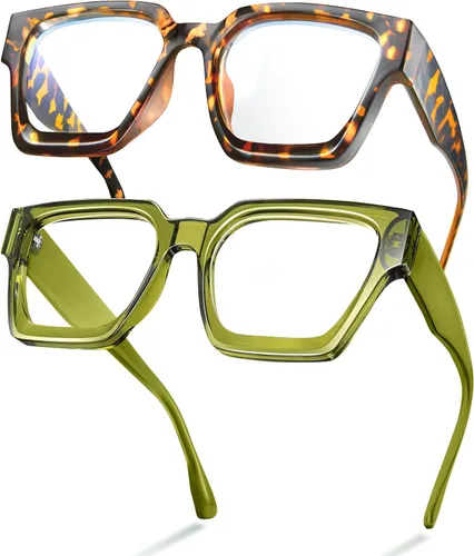 Miniatura 31 de livho Marco de gafas de gran tamaño para mujer y hombre, lentes rectangulares de moda para computadora, marco elegante *Tortuga de coco