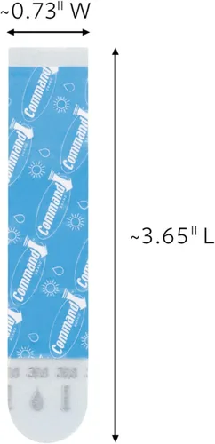 Miniatura 3 de Command Tiras de repuesto adhesivas resistentes al agua de 5 lb, 4 tiras grandes, para reutilizar ganchos de baño grandes u organizadores