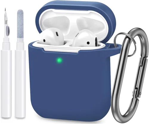 Miniatura 9 de Funda compatible con AirPods, cubierta protectora de silicona completa a prueba de polvo diseñada para Apple AirPods de 1.ª y 2.ª