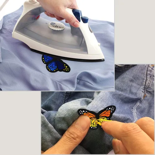 Miniatura 4 de 20 parches de mariposa para planchar, parche de reparación bordado de 2 tamaños