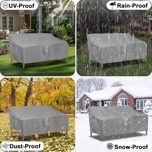 Miniatura 7 de OutdoorLines Funda impermeable para sofá de 3 plazas para patio al aire libre, resistente a los rayos UV, fundas para muebles de patio, resistentes