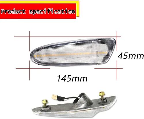 Miniatura 5 de Lámpara LED blanca de lente transparente compatible con Toyota SUPRA MK.4 1997 1998 y Toyota Celica 2000-2005 Luz de marcador lateral de Lente