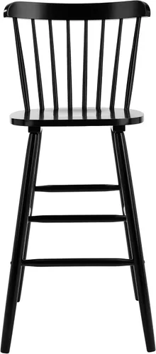 SAFAVIEH Muebles - Juego de 2 taburetes de bar Galena - Negro - Madera maciza - Diseño moderno de línea limpia - Ideal para cocina, zona de bar,