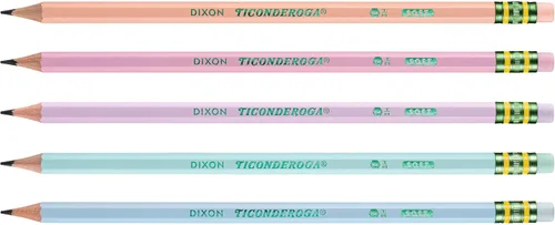 Miniatura 3 de Ticonderoga® Lápices pastel, 2 suaves, colores surtidos, paquete de 10 lápices