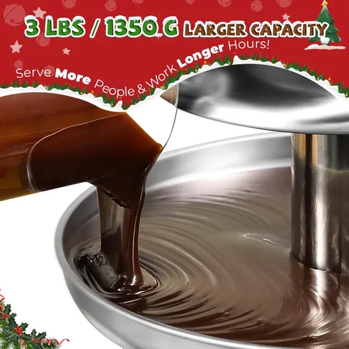 Miniatura 3 de Máquina de fuente de chocolate de 4 niveles, fuente de fondue profesional mejorada, fácil limpieza, fuente de queso de nacho caliente para fiestas