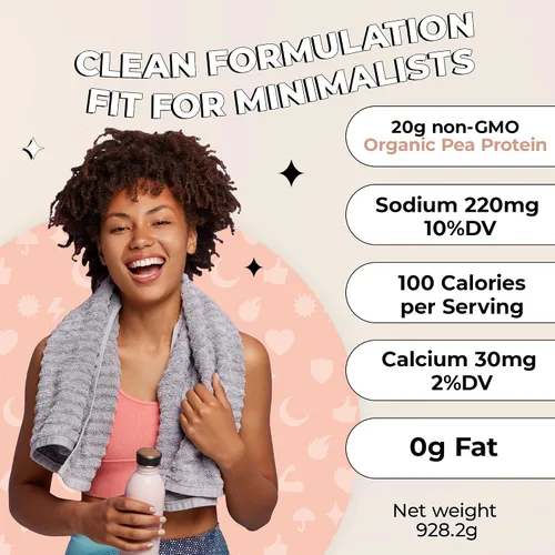 Miniatura 5 de Future Kind Proteína vegana en polvo, vainilla, proteína vegetal de guisantes para músculos magros con hierro y fibra, sin suero de leche, sin