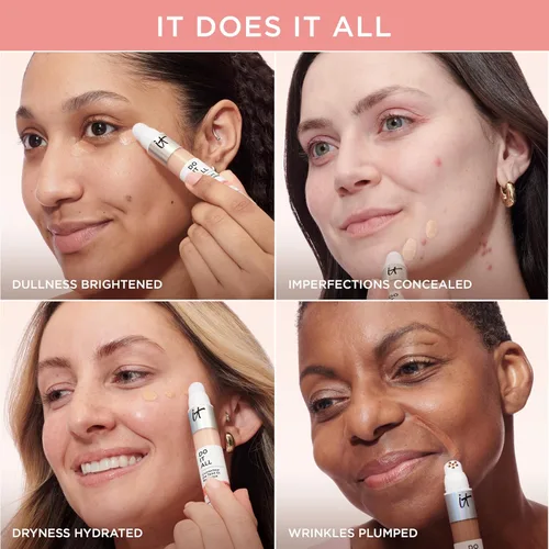 Miniatura 7 de IT Cosmetics Do It All Radiant Corrector - Corrector de maquillaje - Hidrata e ilumina - Cobertura media sin arrugas y acabado radiante