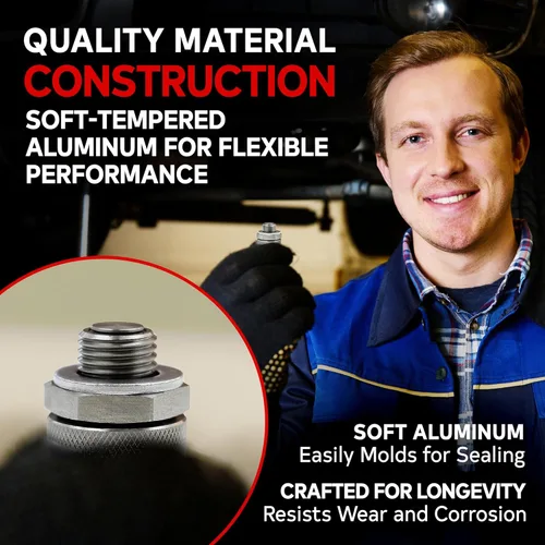 Miniatura 6 de VOTEX -Fabricado en Estados Unidos- Arandela de trituración de tapón de drenaje de aceite M14 14MM, anillo de sello de junta - Compatible con Acura