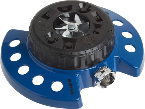 Miniatura 8 de Dramm ColorStorm - Aspersor de transmisión por engranajes sobre base de metal resistente y duradera, 4 patrones, ideal para áreas pequeñas, medianas
