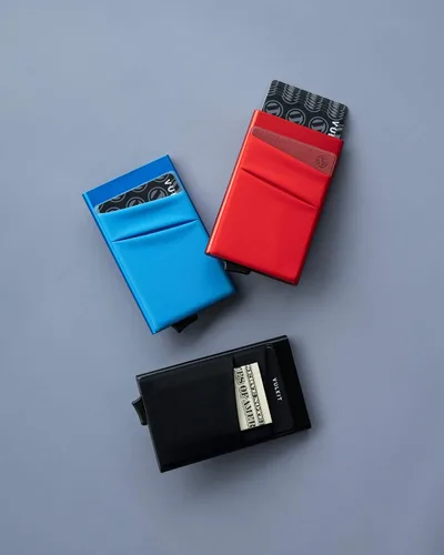 Miniatura 6 de VULKIT Card Holder with Money Pocket Pop Up Wallet RFID Blocking Slim Metal Bank Card Case Holds 5 Cards and Notes