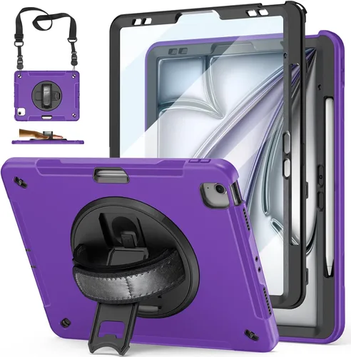 Miniatura 9 de Funda para iPad Pro de 12.9 2022/2021/2020/2018: Funda para iPad Pro 12.9 6ª/5ª/4ª/3ª generación con protector de pantalla, soporte para lápices