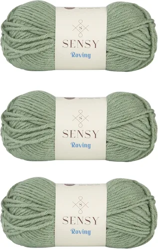 Miniatura 47 de Sensy Roving - Ovillo de lana multicolor, 3.5 onzas, 132 yardas, calibre 5, voluminoso (otoño)