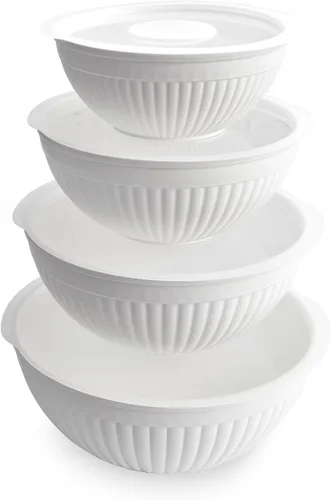 Miniatura 7 de Nordic Ware – Juego de tazones para preparar, servir y mezclar, 3 piezas, tonos tierra Earth-Tones