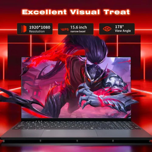 Miniatura 4 de Laptop 2025, portátiles de 15.6 pulgadas con procesador N150 (supera al i3-1115G4, hasta 3.6GHz), portátil de juegos con 16GB RAM 1TB SSD