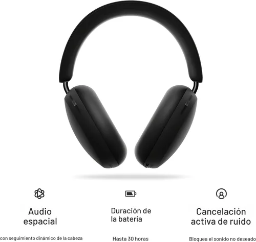 Miniatura 3 de Sonos Ace Auriculares inalámbricos supraaurales con cancelación de ruido con Bluetooth, batería de 30 horas, audio espacial, Dolby Atmos, Negro