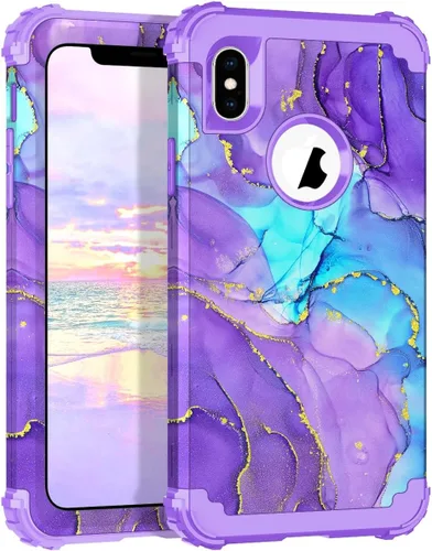 Miniatura 104 de Hocase Funda para iPhone SE 2022/2020, resistente a prueba de golpes, de plástico duro+goma de silicona, funda protectora híbrida para iPhone SE
