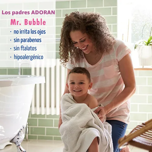 Miniatura 8 de Mr. Bubble Baño de burbujas extra suave, hipoalergénico, sin desgarros, solución de baño de burbujas perfecta para pieles sensibles