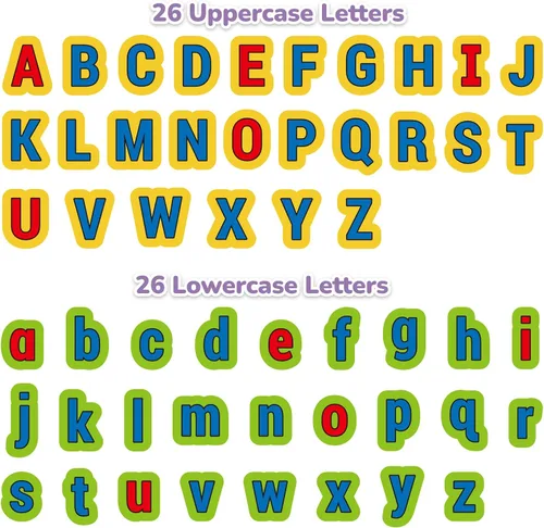 Miniatura 2 de CHEFAN Letras de Alfabeto de Fieltro, Juguetes de Aprendizaje del ABC, 26 Letras Minúsculas y 26 Letras Mayúsculas de Ortografía