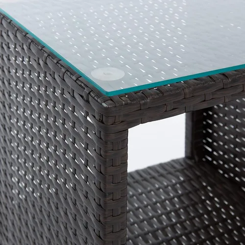 Miniatura 6 de Serta Laguna - Juego de muebles de patio para exteriores, 5 piezas, sillas reclinables de mimbre marrón con otomanas, cojines y mesa auxiliar