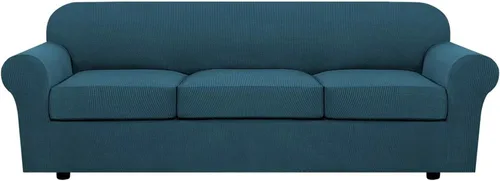 Miniatura 43 de H.VERSAILTEX - 3 fundas de sofá elásticas para 2 cojines de sofá. Fundas para muebles de sala de estar (funda base más 2 fundas de cojín de asiento)