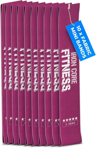 Miniatura 13 de Fabric Mini Resistance Bands Sets for Trainers, Bootcamp, Gym for Men and Women in Fun Colors - Ebook, Videos and Workout Chart Included by Iron