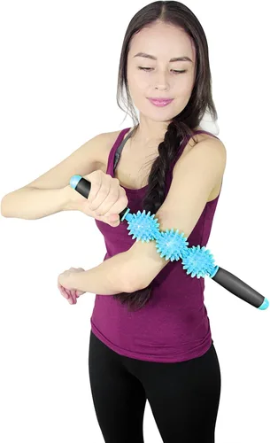 Miniatura 6 de Coolife Fascia Blasting Muscle Roller - Rodillo para masaje muscular, masajeador de celulitis, rodillo para fascia para celulitis y músculos Azul