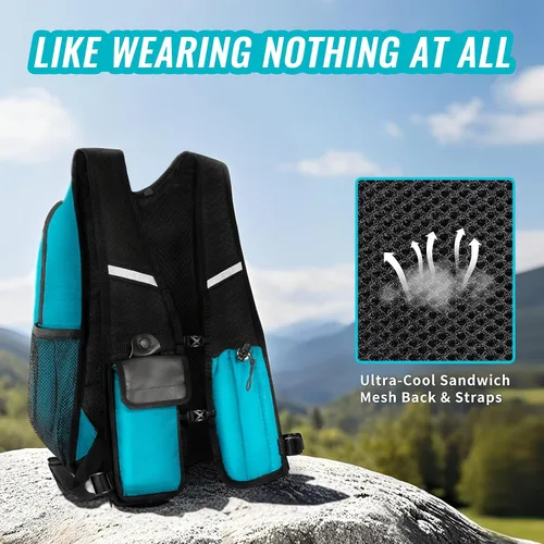 Miniatura 3 de HOZMOZ Mochila de senderismo pequeña de 10L para mujeres y hombres, mochila plegable de viaje, mochila plegable para acampar y senderismo